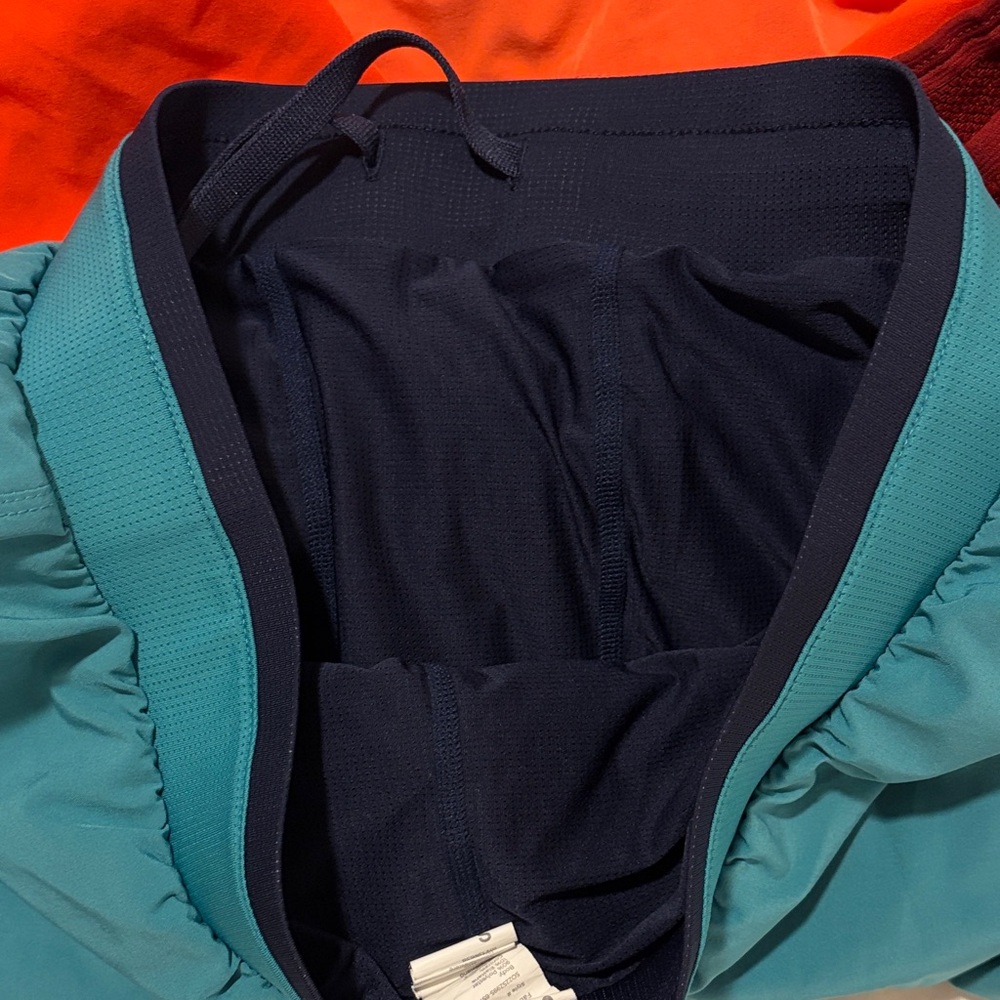 Fabletics Men's Athletic Shorts set combo 3 - Orange, Teal, Red - Picture 9 of 12